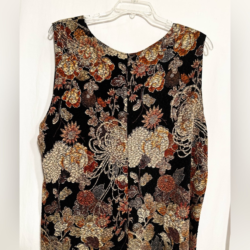 WOMENS 4XL 28W 2 PC. LANE BRYANT FLORAL BEADED HEM LONG SLEEVE BLOUSE W/CAMI - Picture 9 of 9